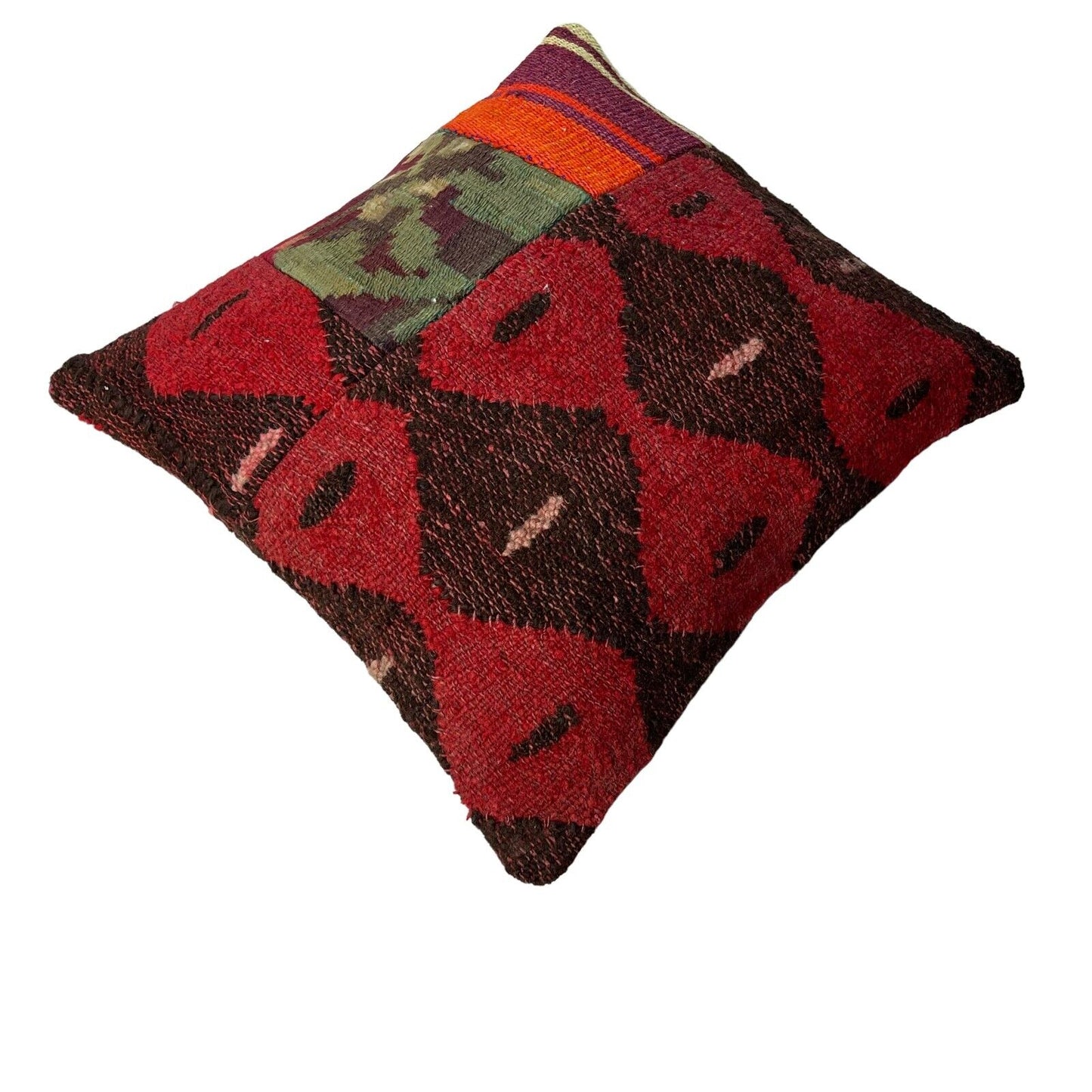 Einzigartige Kelim-Kissen,Turkish Kilim Pillow,16'×16'   Funda De Cojín Kilim