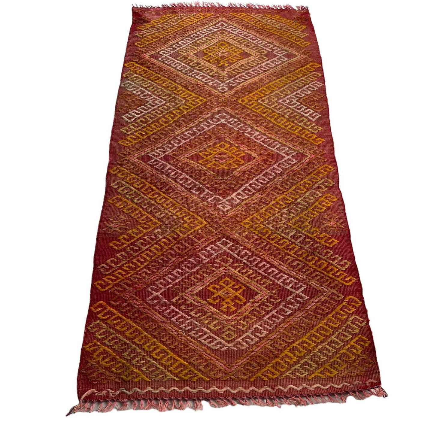 Traditionelle türkische Kelim Teppich, Vintage Turkish Kilim Rug 96X47 cm