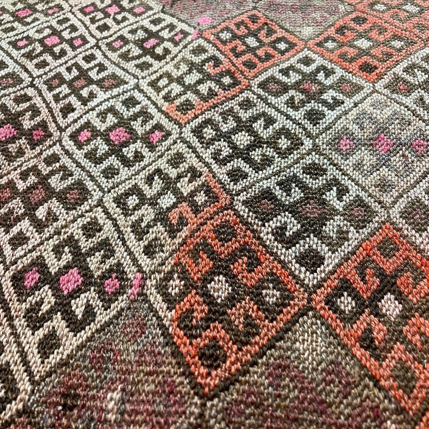 Traditionelle türkische Kelim Teppich, Vintage Turkish Kilim Rug 63X54 cm