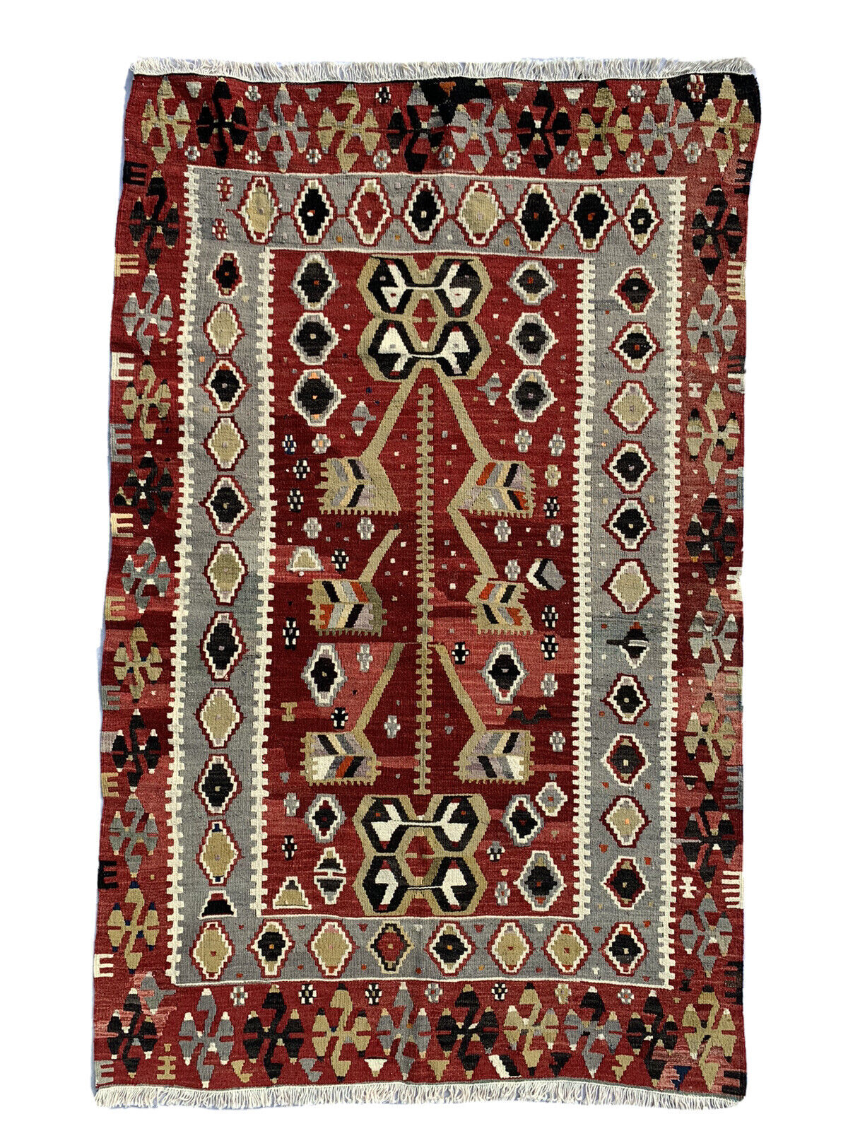 Vintage Traditional Turkish Eshme Kilim Rug, Wool Country Kilim 167x105 Cm