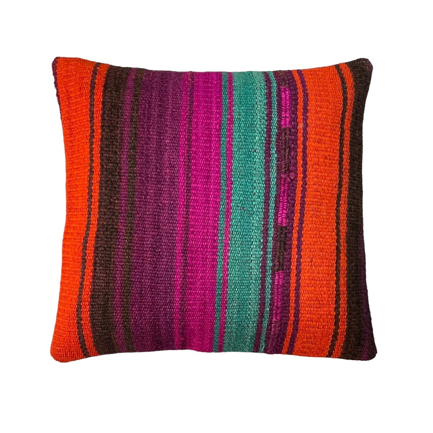 Einzigartige Kelim-Kissen,Turkish Kilim Pillow,16'×16'   Funda De Cojín Kilim