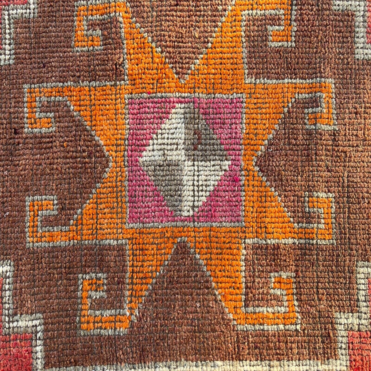 Traditional Turkish Kilim Rug,Vintage Kelim Teppich 100x100 Cm