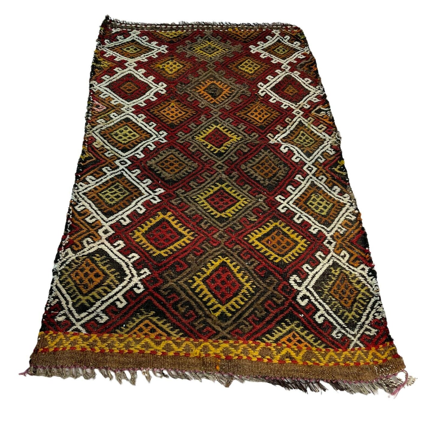 Traditionelle türkische Kelim Teppich, Vintage Turkish Kilim Rug  103 X 56 cm