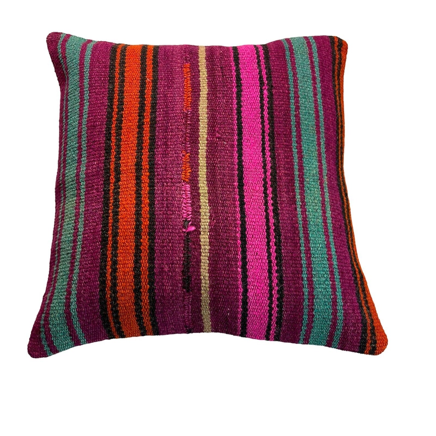 Einzigartige Kelim-Kissen,Turkish Kilim Pillow,16'×16'   Funda De Cojín Kilim