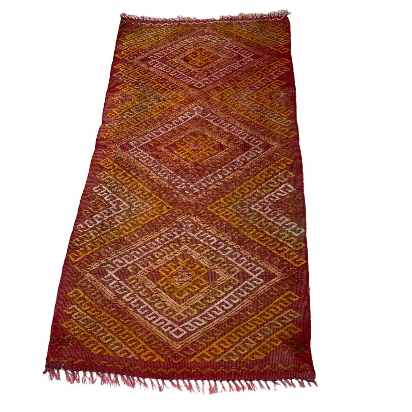 Traditionelle türkische Kelim Teppich, Vintage Turkish Kilim Rug 96X47 cm