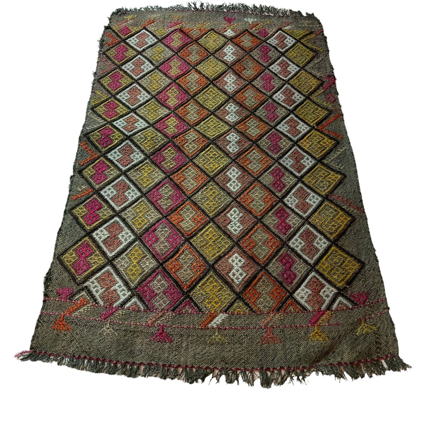 Traditionelle türkische Kelim Teppich, Vintage Turkish Kilim Rug 84X52 cm