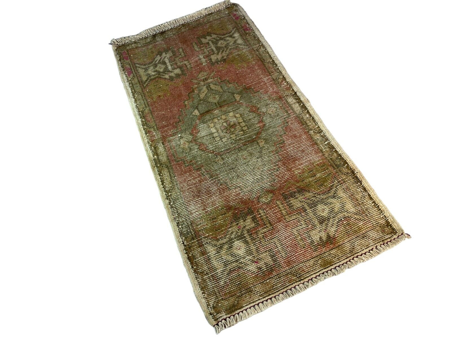 Traditionelle Vintage türkische Teppich, Vintage Turkish Rug 101 X 51 cm