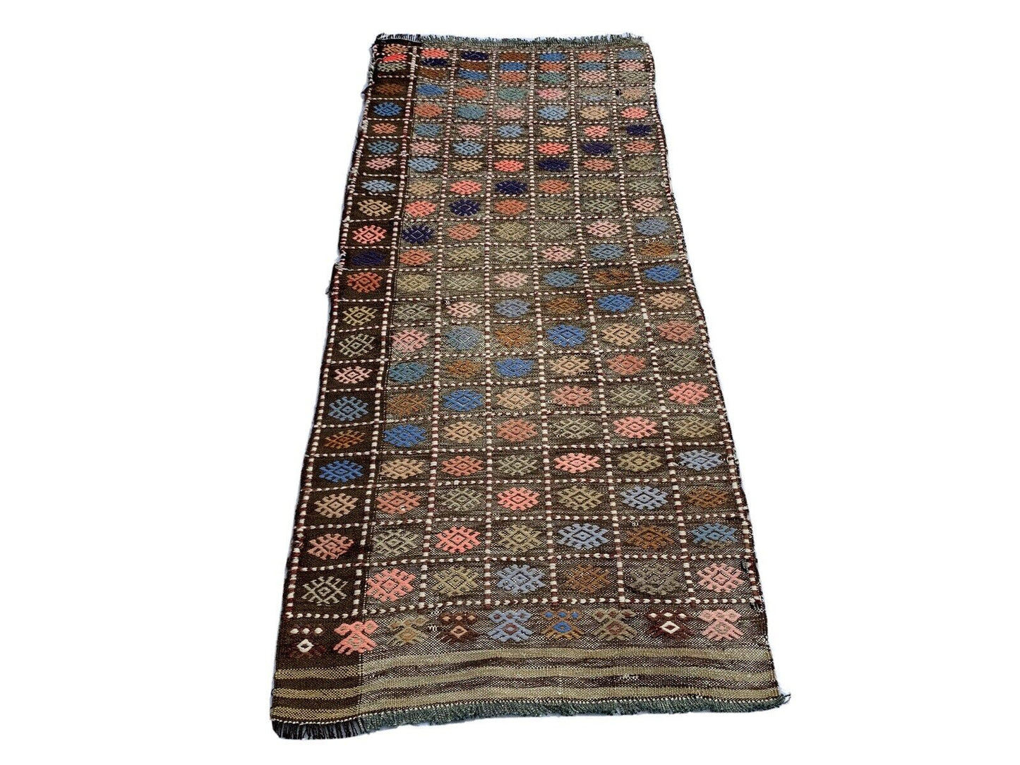 Traditional Turkish Kilim Rug,Vintage Kelim Teppich 146X64 cm