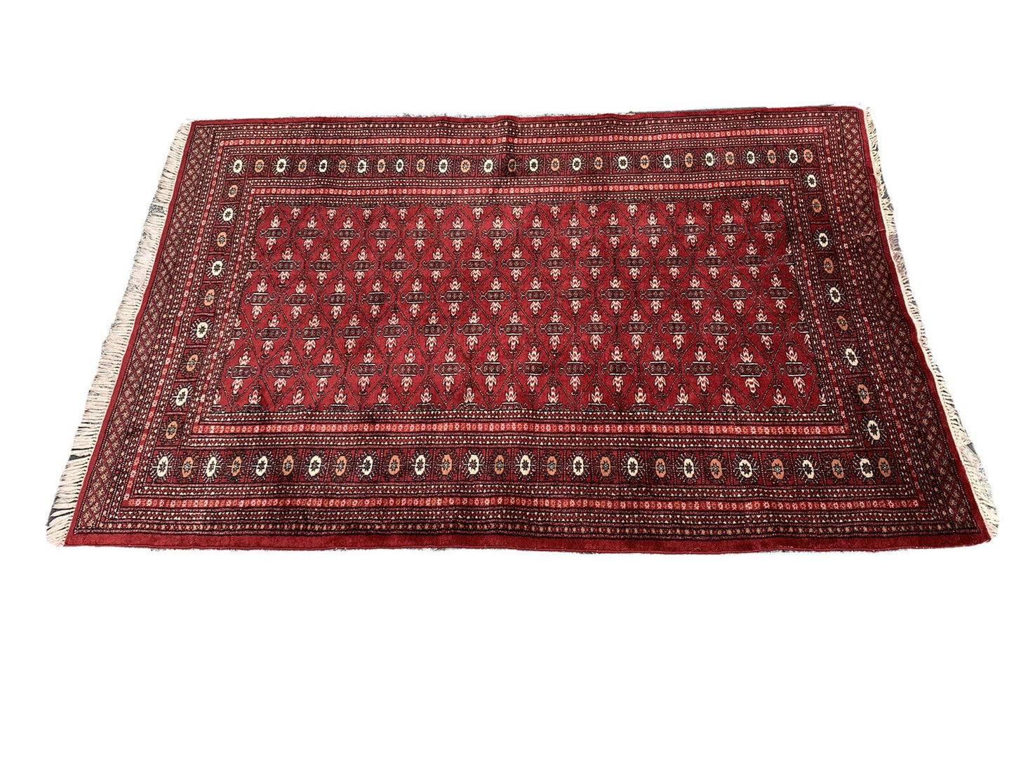 Feiner Handgeknüpfter Orientteppich Turkman Buchara Yomut 190x120cm Tapis