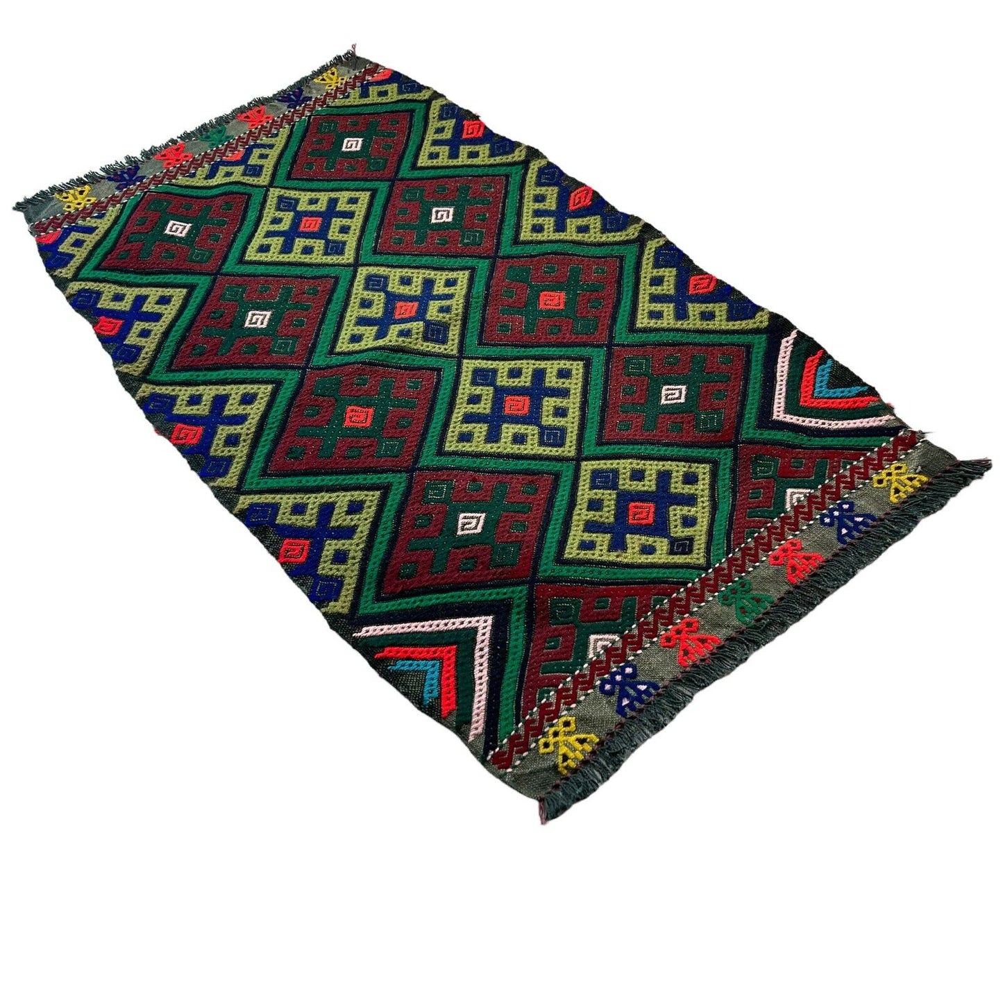 Traditionelle türkische Kelim Teppich, Vintage Turkish Kilim Rug 88 x 51 cm