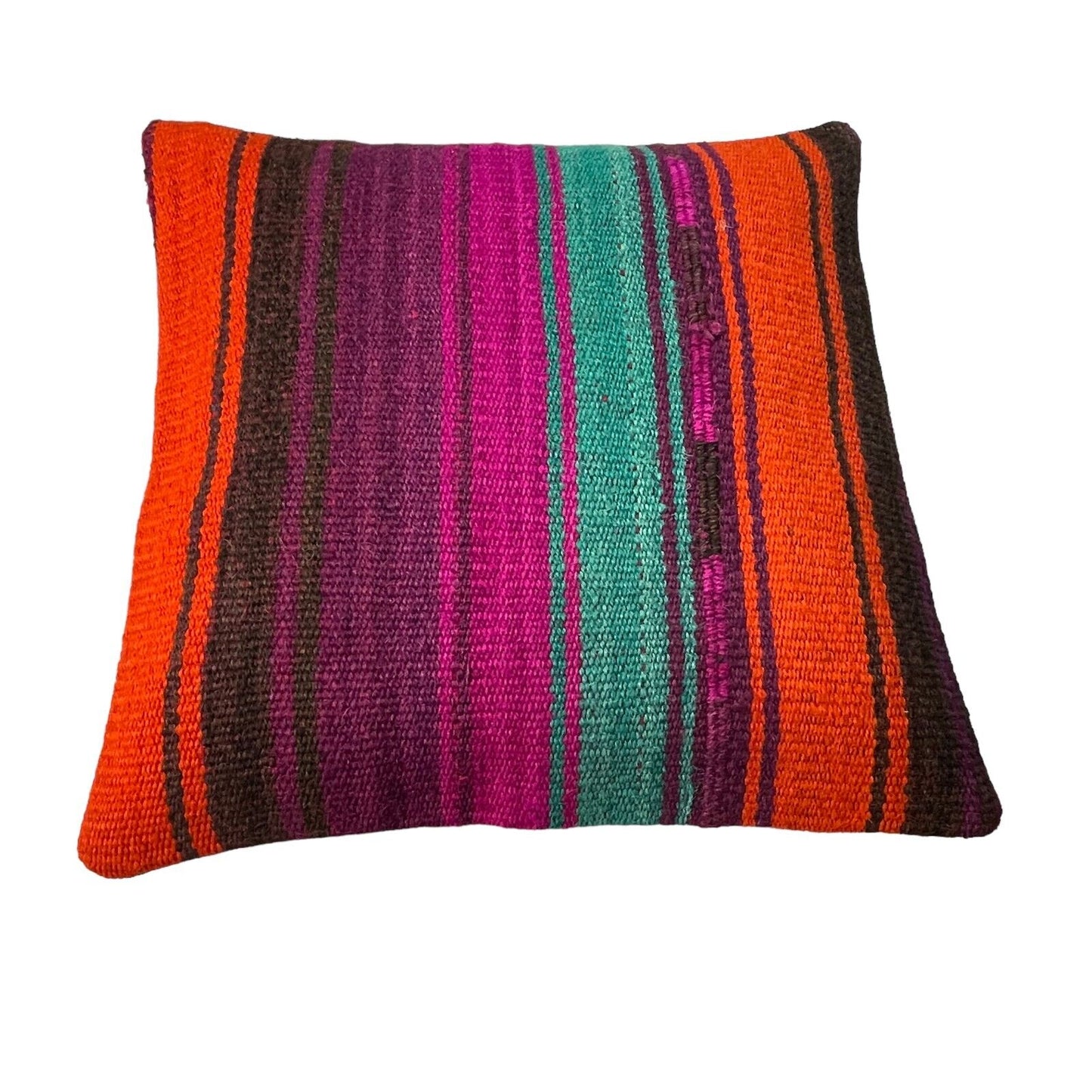 Einzigartige Kelim-Kissen,Turkish Kilim Pillow,16'×16'   Funda De Cojín Kilim