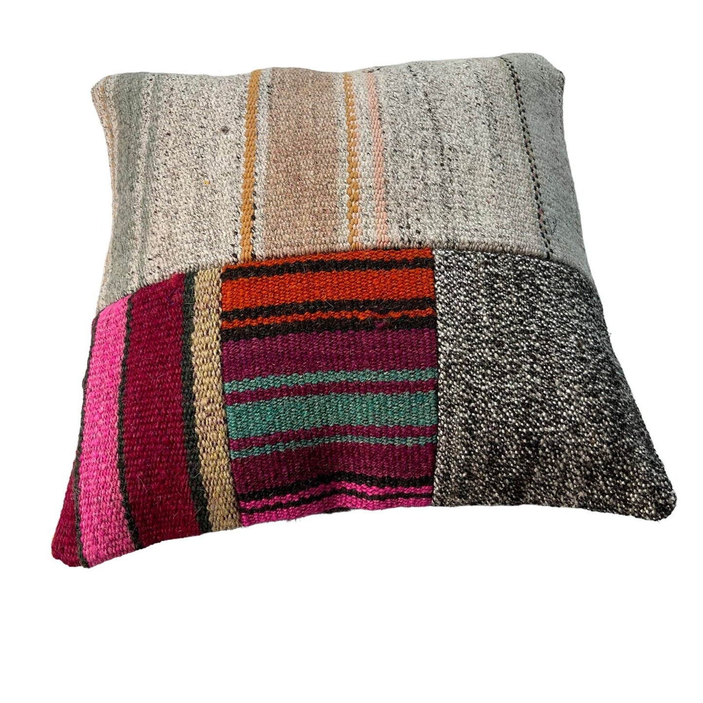 Einzigartige Kelim-Kissen,Turkish Kilim Pillow,16'×16'   Funda De Cojín Kilim