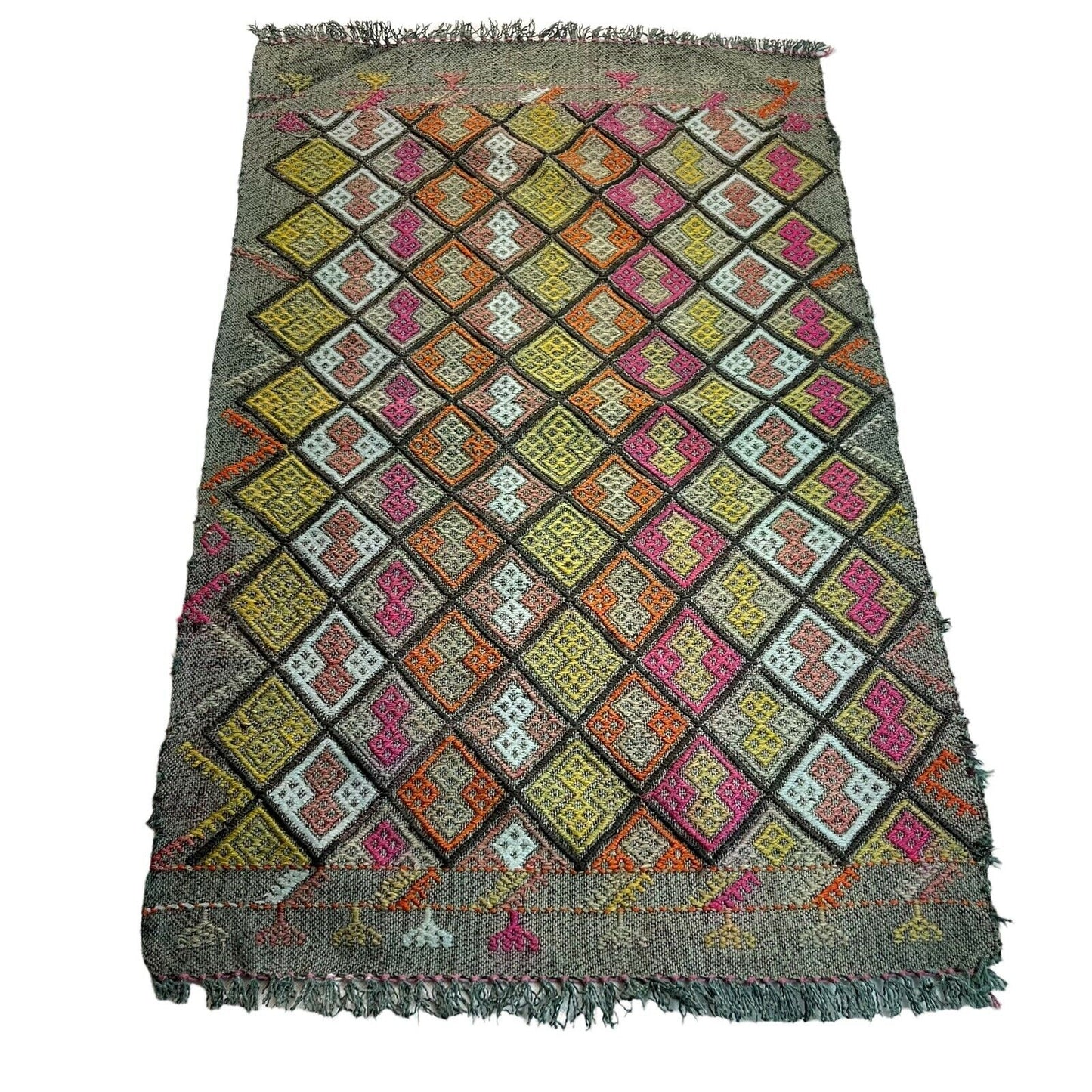 Traditionelle türkische Kelim Teppich, Vintage Turkish Kilim Rug 84X52 cm