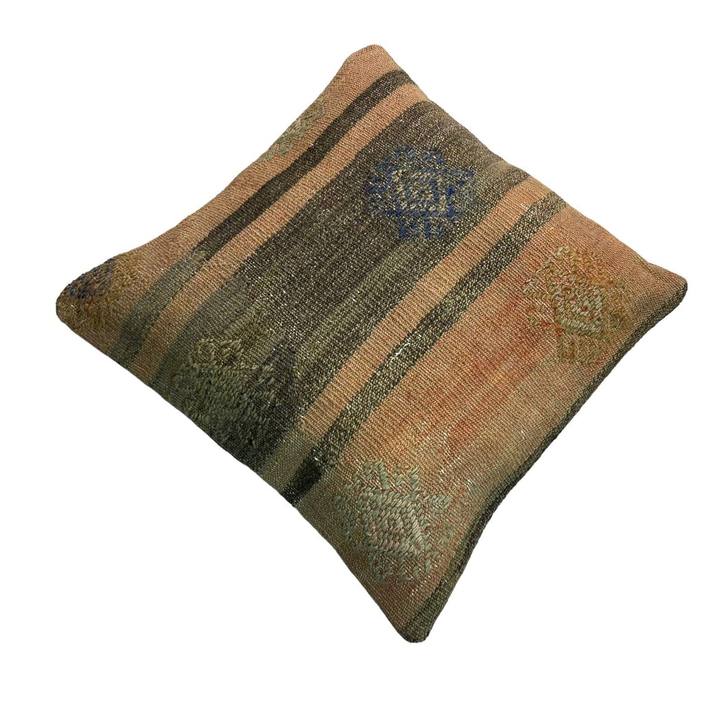 Einzigartige Kelim-Kissen,Turkish Kilim Pillow,16'×16'   Funda De Cojín Kilim