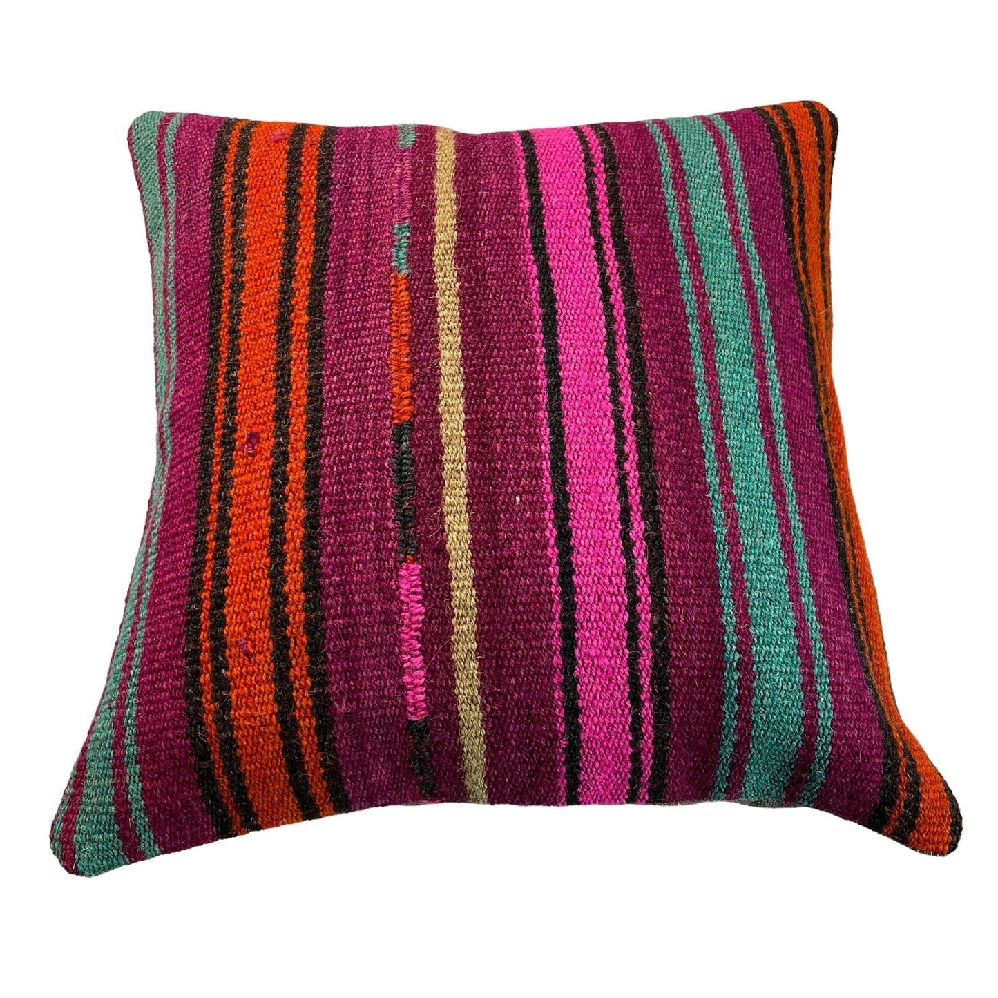 Einzigartige Kelim-Kissen,Turkish Kilim Pillow,16'×16'   Funda De Cojín Kilim