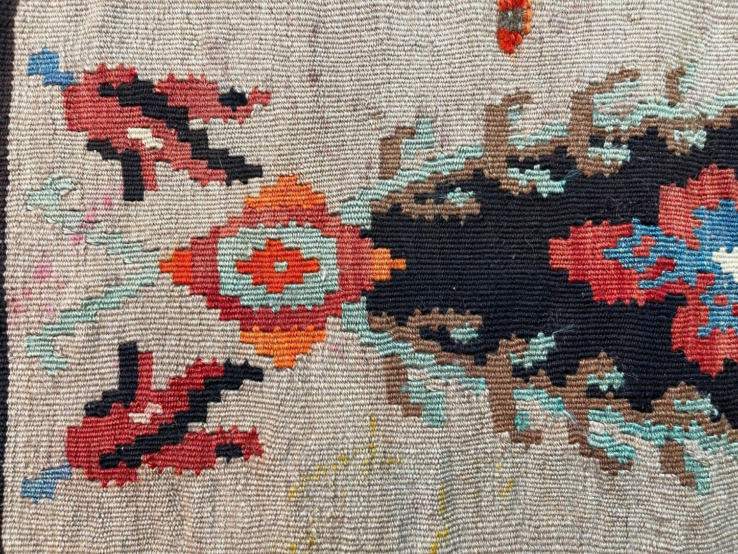 Traditionelle türkische Kelim Teppich, Vintage Turkish Kilim Rug 97X32 cm