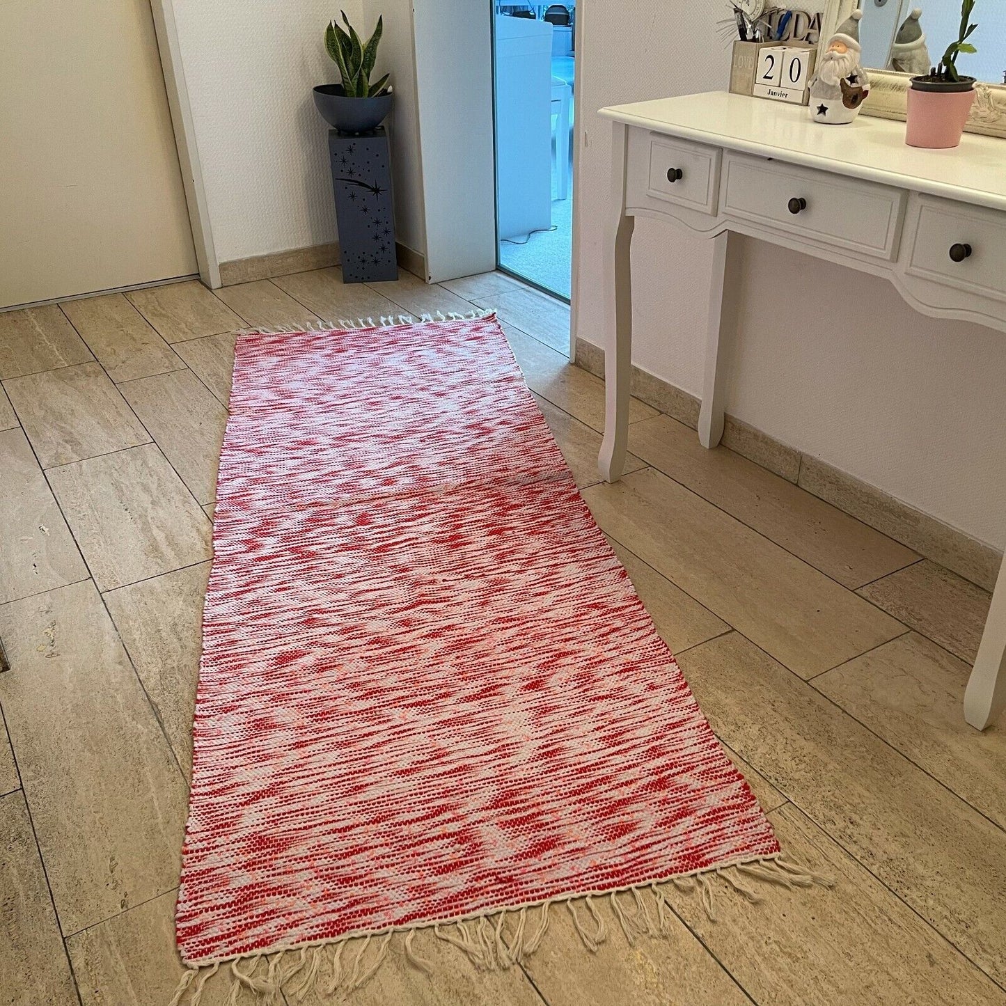 Brand New Traditional Turkish Runner , Rag Rug Runner 210 X 76 cm