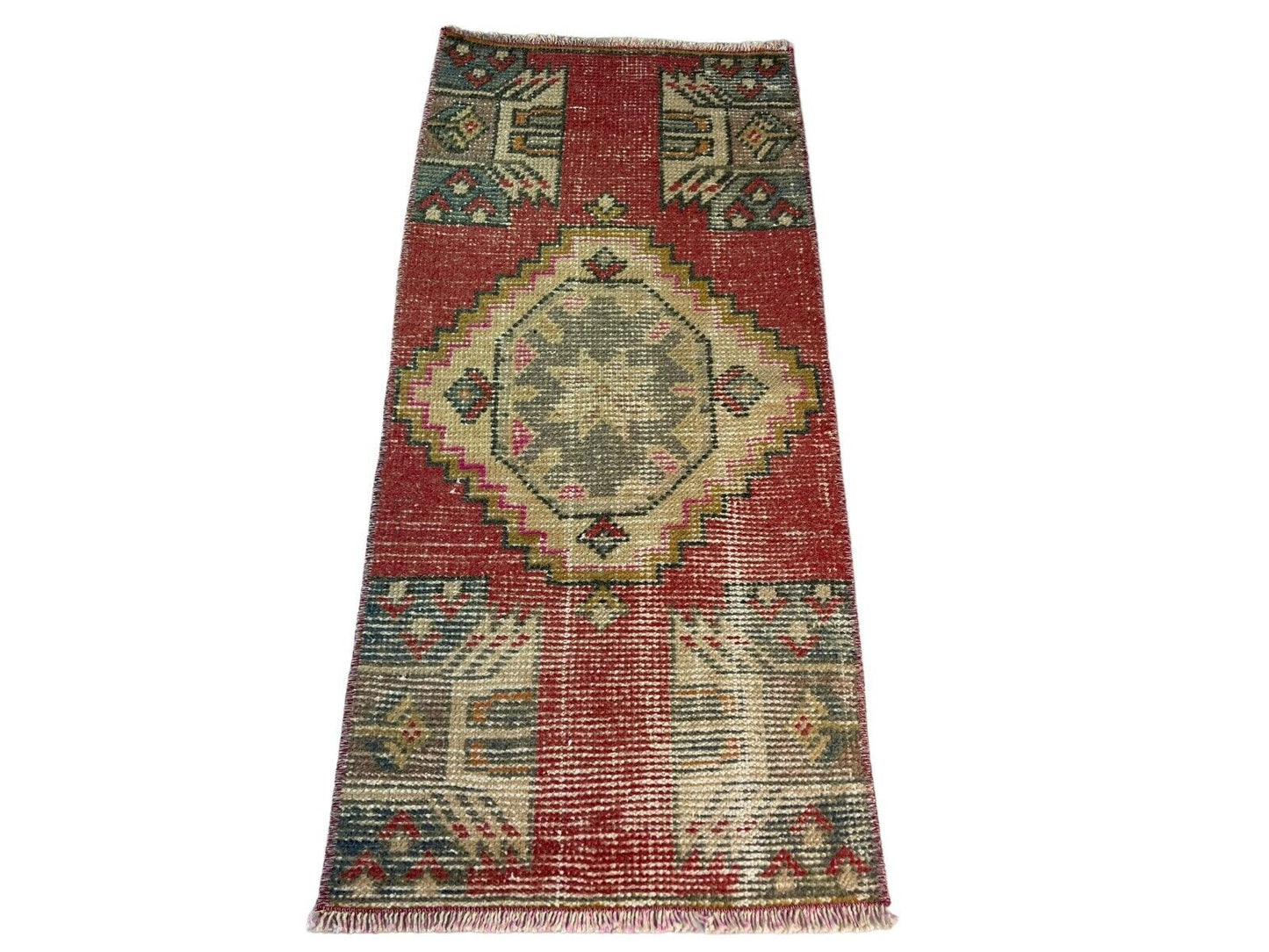 Traditionelle Vintage türkische Teppich, Vintage Turkish Rug 98 X45 cm