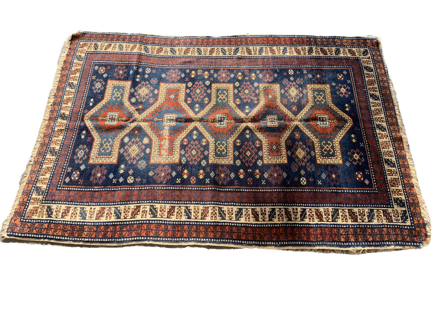 Antique Caucasian Rug,140x100 cm Kasak Antique Caucasian Rug , Caucasian Teppich