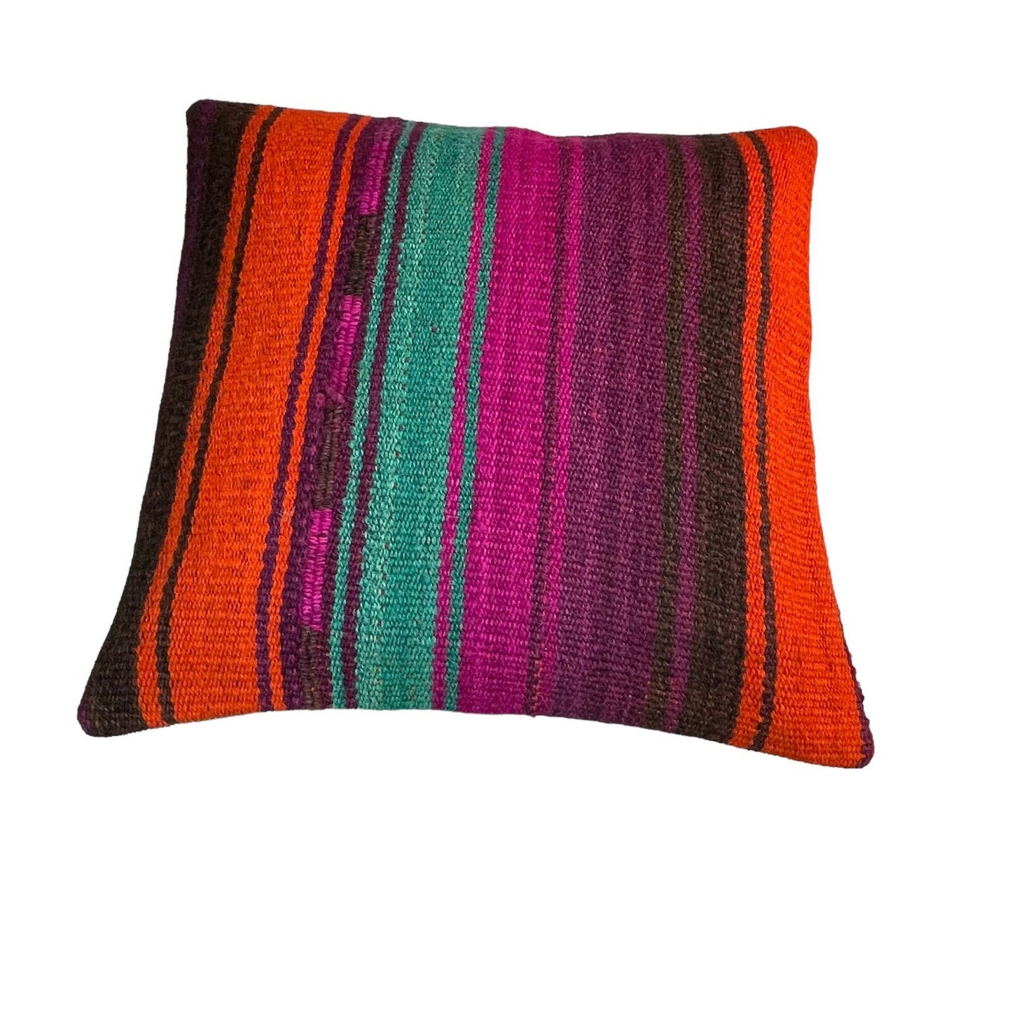 Einzigartige Kelim-Kissen,Turkish Kilim Pillow,16'×16'   Funda De Cojín Kilim