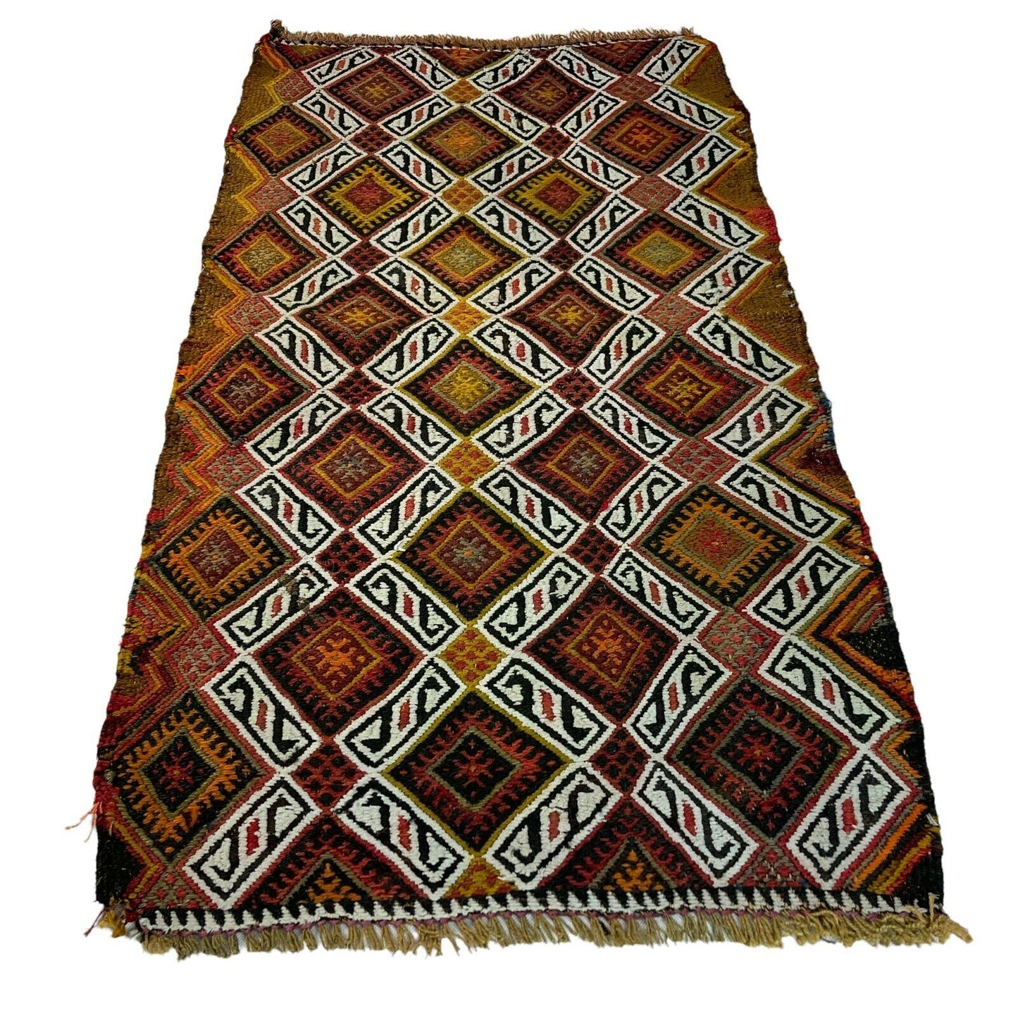 Traditionelle türkische Kelim Teppich, Vintage Turkish Kilim Rug 90X52 cm