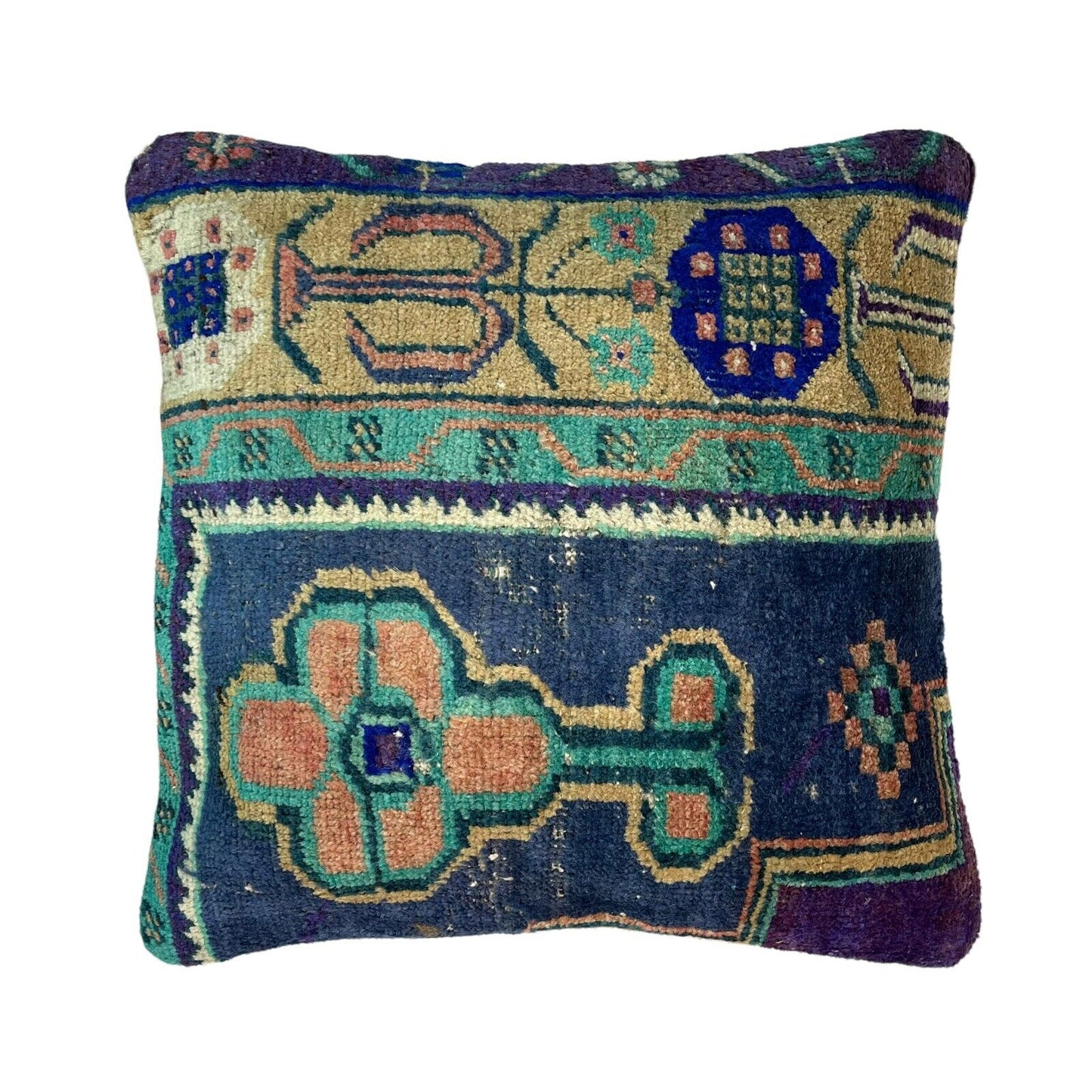 45x45 cm  , Vintage Teppich Kissenbezug , Vintage Rug Cushion Cover