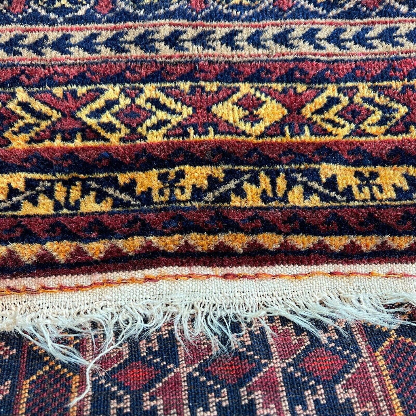 Vintage Afghan Belouch Teppich, Vintage Wolle Landhaus Teppich 140 X 86 Cm