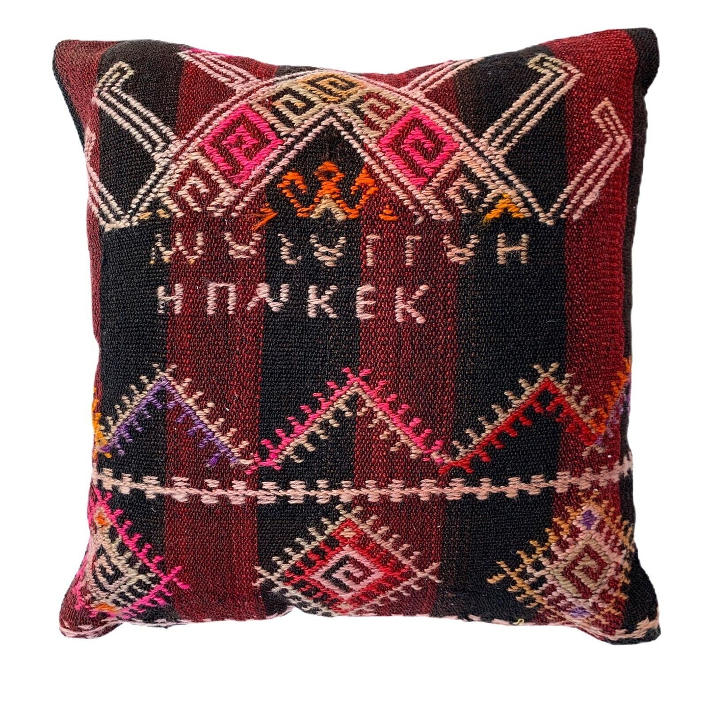 Einzigartige Kelim-Kissen,Turkish Kilim Pillow,14'×14'   Funda De Cojín Kilim