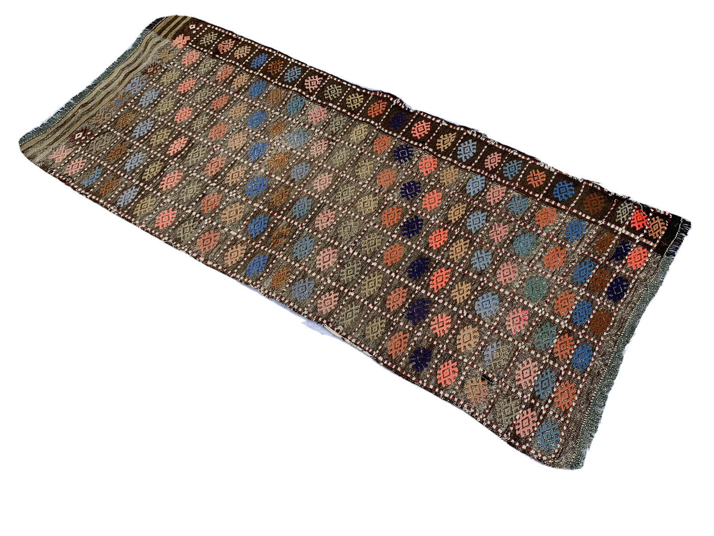 Traditional Turkish Kilim Rug,Vintage Kelim Teppich 146X64 cm