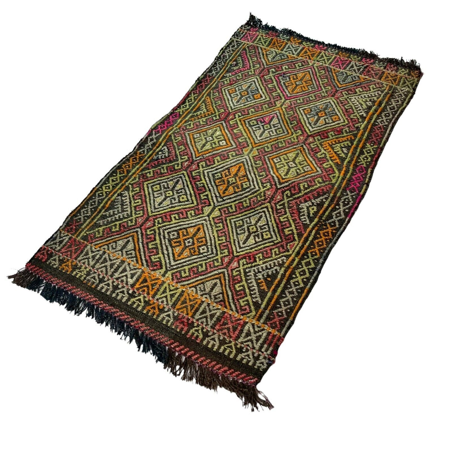 Traditionelle türkische Kelim Teppich, Vintage Turkish Kilim Rug 90x52 cm