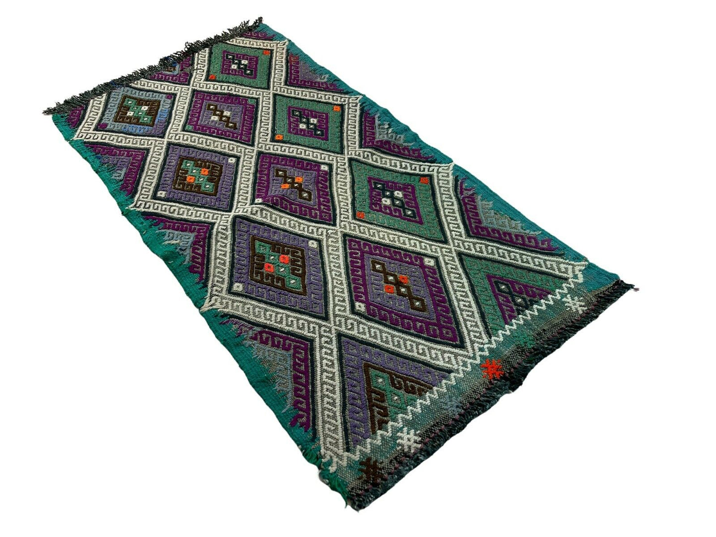 Traditionelle türkische Kelim Teppich, Vintage Turkish Kilim Rug 87x44 cm